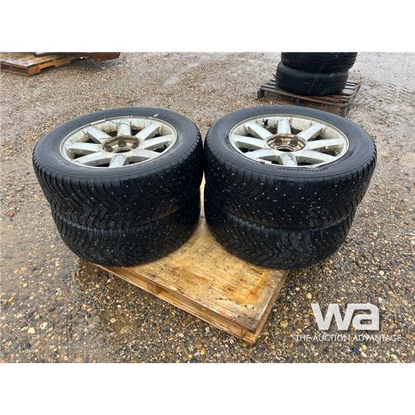 (4) NOKIAN 275/55R20 STUDDED TIRES & RIMS