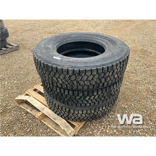 (3) BRIDGESTONE 11R22.5 TRUCK TIRES