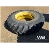 Image 3 : FIRESTONE 20.8-42 TRACTOR TIRE & RIM