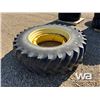 Image 4 : FIRESTONE 20.8-42 TRACTOR TIRE & RIM