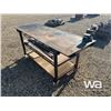 Image 2 : 7X2.5 FT. STEEL SHOP TABLE W/VICE
