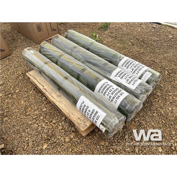 (UNUSED) (4) ROLLS 125 SQ.FT. RUBBER FLOORING