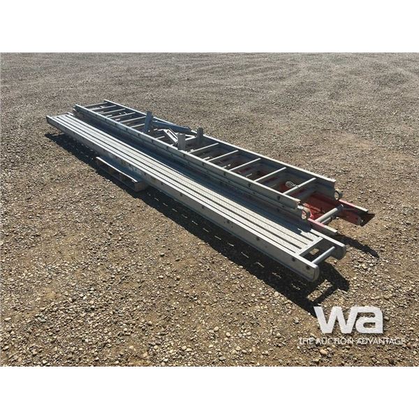 (2) EXTENSION LADDERS & ALUM. PLANK