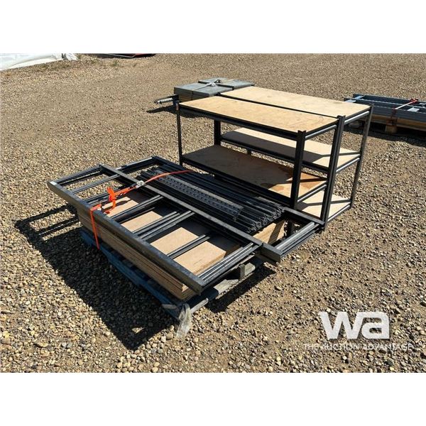 (5) GREY SHELVING UNITS