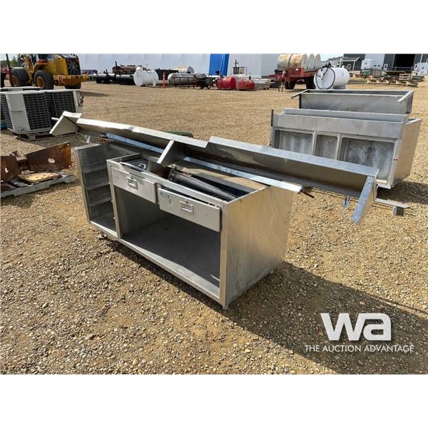 STAINLESS STEEL SINK & FOOD PREPARATION TABLE