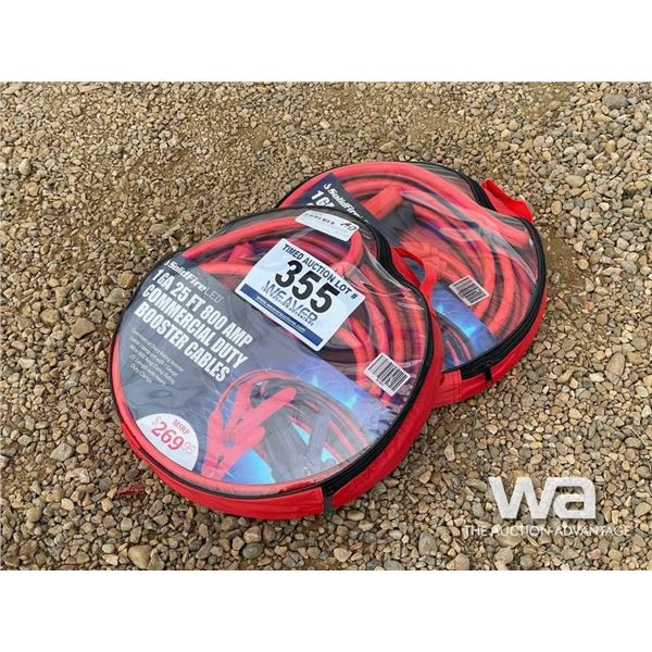 (UNUSED) (2) 1 GA 25 FT. 800 AMP BOOSTER CABLES
