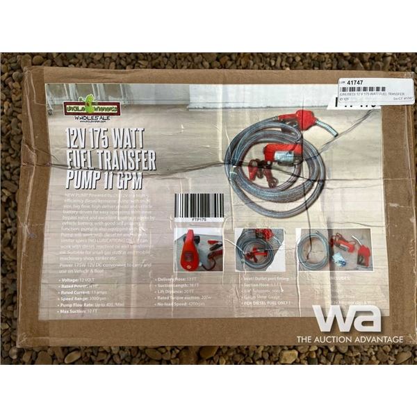 (UNUSED) 12V 175W FUEL TRANSFER PUMP