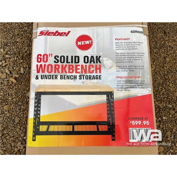 (UNUSED) SIEBEL 60 IN. WORK BENCH