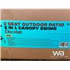 Image 4 : (UNUSED) 3 SEAT OUTDOOR PATIO 2 IN 1 CANOPY SWING