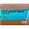 Image 4 : (UNUSED) 3 SEAT OUTDOOR PATIO 2 IN 1 CANOPY SWING