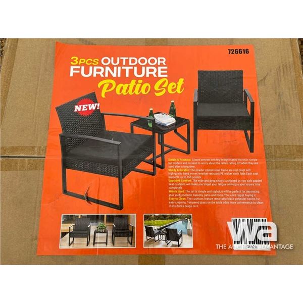 (UNUSED) 3 PCS. OUTDOOR FURNITURE PATIO SET