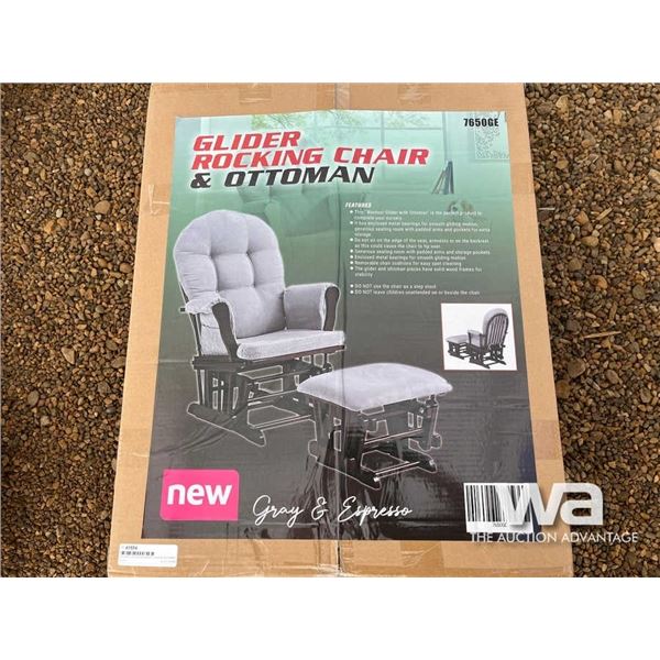 (UNUSED) GLIDER ROCKING CHAIR & OTTOMAN