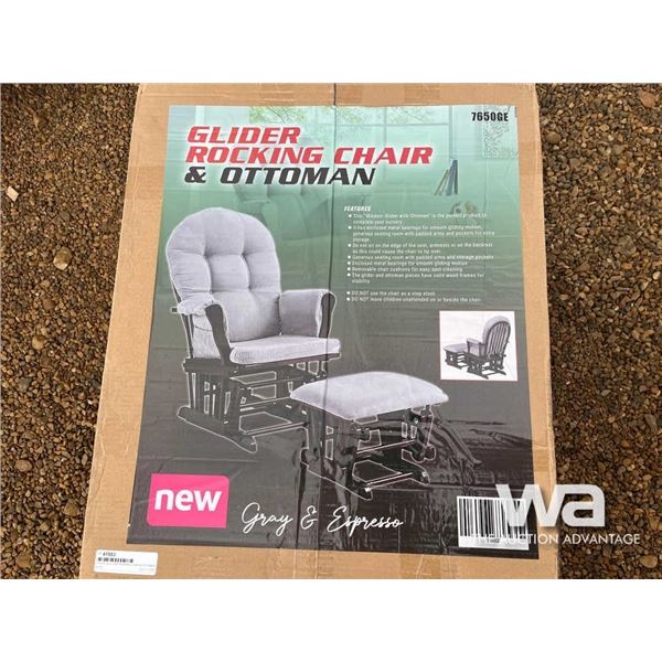 (UNUSED) GLIDER ROCKING CHAIR & OTTOMAN