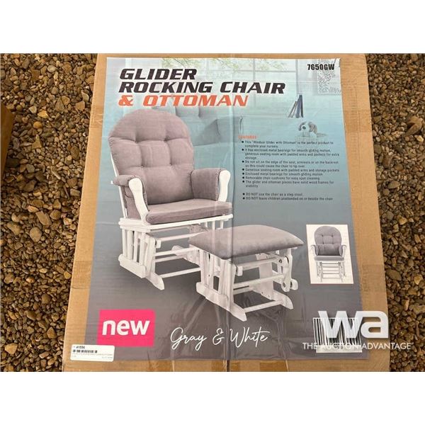 (UNUSED) GLIDER ROCKING CHAIR & OTTOMAN
