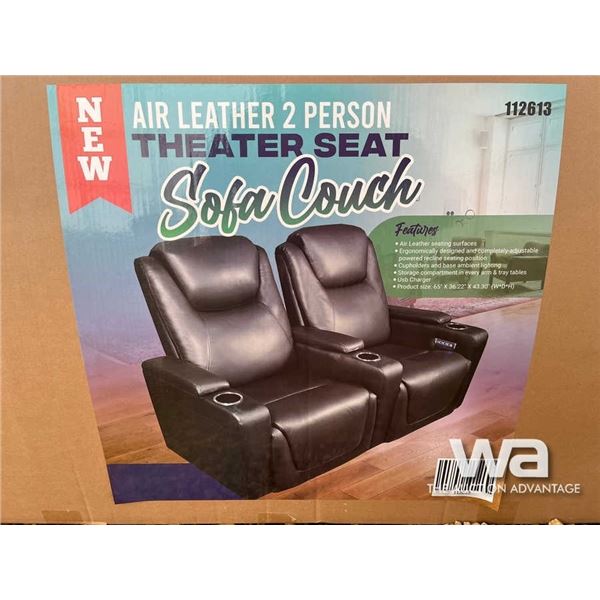 (UNUSED) AIR LEATHER 2 PERSON SOFA COUCH