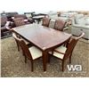 Image 2 : WOOD DINING TABLE & 6 CHAIRS