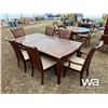 Image 4 : WOOD DINING TABLE & 6 CHAIRS