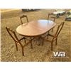 Image 4 : WOODEN DINING ROOM TABLE W / 4 CHAIRS