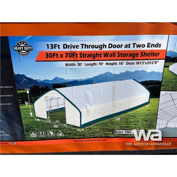 (UNUSED) 30 X 70 FT. STORAGE SHELTER