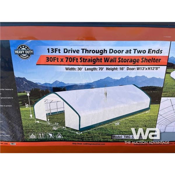 (UNUSED) 30 X 70 FT. STORAGE SHELTER
