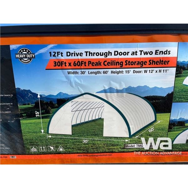 (UNUSED) 30 X 60 FT. STORAGE SHELTER