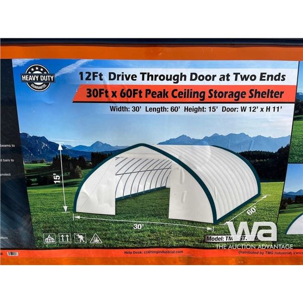(UNUSED) 30 X 60 FT. STORAGE SHELTER