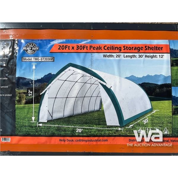 (UNUSED) 20 X 30 FT. STORAGE SHELTER