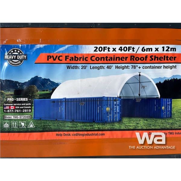 (UNUSED) 20 X 40 FT. CONTAINER SHELTER