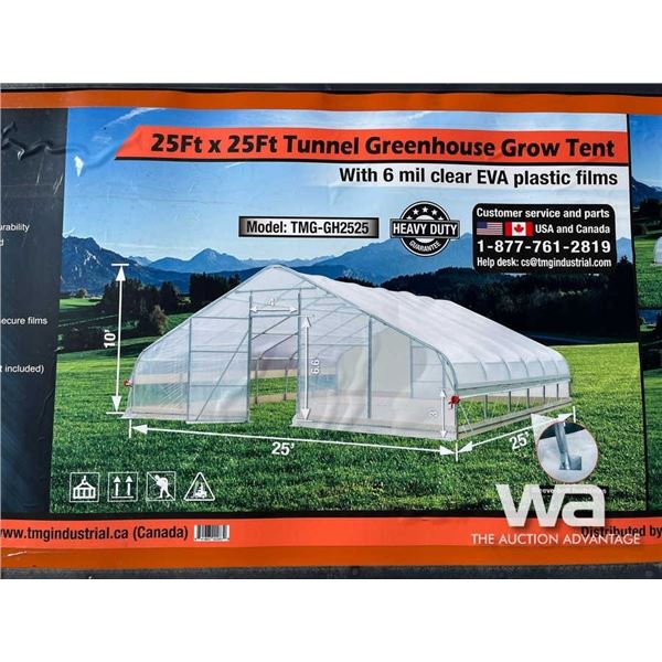 (UNUSED) 25 X 25 FT. TUNNEL GREENHOUSE