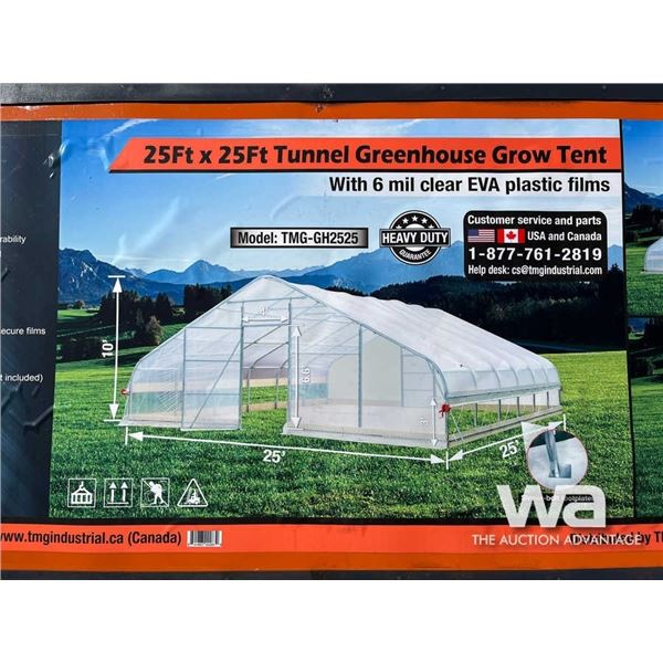 (UNUSED) 25 X 25 FT. TUNNEL GREENHOUSE