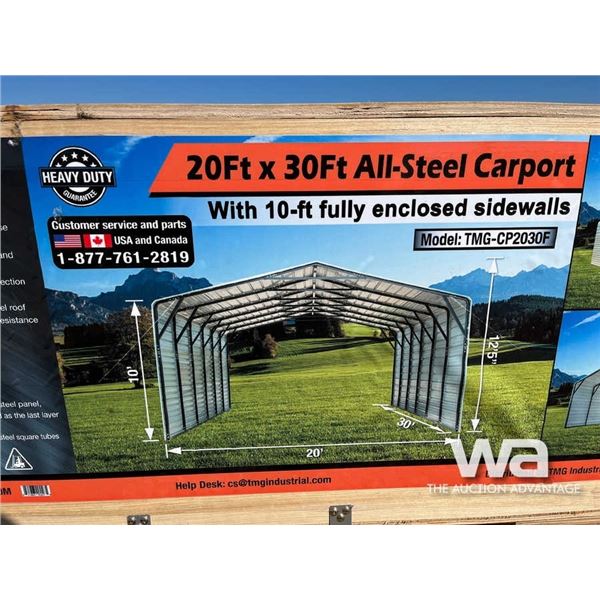 (UNUSED) 20 X 30 FT. ALL-STEEL CARPORT