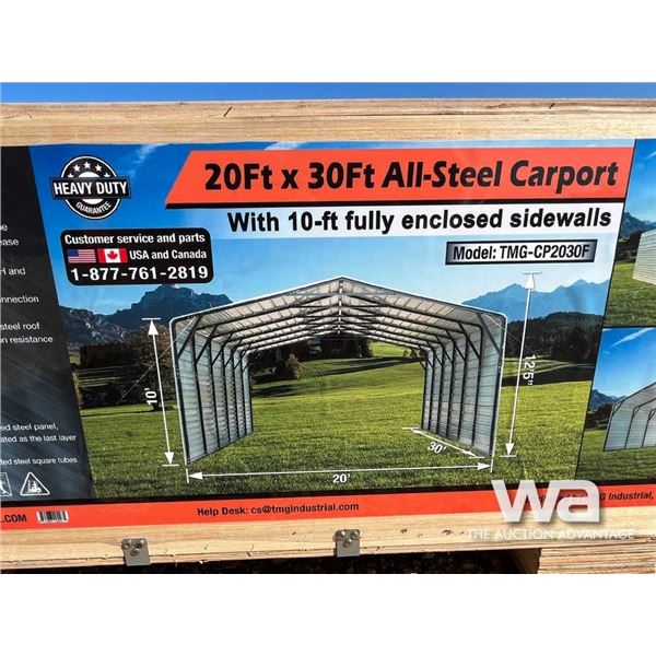 (UNUSED) 20 X 30 FT. ALL-STEEL CARPORT