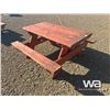 Image 3 : WOOD PICNIC TABLE