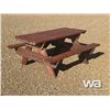 Image 4 : WOOD PICNIC TABLE