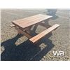 Image 2 : WOOD PICNIC TABLE
