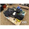 Image 1 : (2) GOLF BAGS, LH CLUBS, PORTABLE COT, GARDEN ACC.