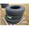 Image 1 : (UNUSED) (3) GRIZZLY 11R24.5 TRUCK STEERING TIRES