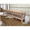 Image 1 : 28" X 12 FT. WOOD WORK BENCH