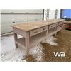 Image 2 : 28" X 12 FT. WOOD WORK BENCH
