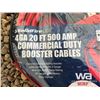 Image 2 : (UNUSED) 4 GAUGE 20 FT. BOOSTER CABLES