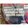 Image 2 : (UNUSED) 4 GAUGE 20 FT. BOOSTER CABLES