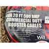 Image 2 : (UNUSED) 4 GAUGE 20 FT. BOOSTER CABLES