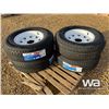 Image 3 : (4) DURUN STC1 225/75R15 TRAILER TIRES & RIMS