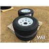 Image 2 : (4) DURUN STC1 225/75R15 TRAILER TIRES & RIMS