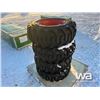 Image 3 : (4) (UNUSED) GRIZZLY 12-16.5 SKIDSTEER TIRES & RIM