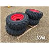 Image 2 : (4) GRIZZLY SKS-1 12-16.5 SKID STEER TIRES & RIMS