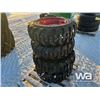 Image 2 : (4) GRIZZLY 10-16.5 SKIDSTEER TIRES & RIMS