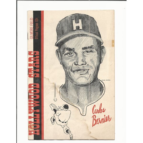 Vintage Hollywood Stars Gilmore Field Official Baseball Program