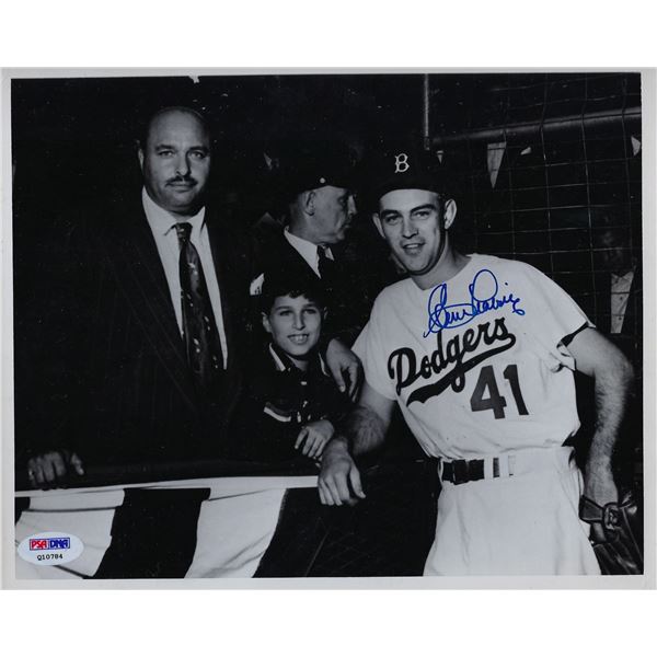 Clem Labine signed photo. PSA