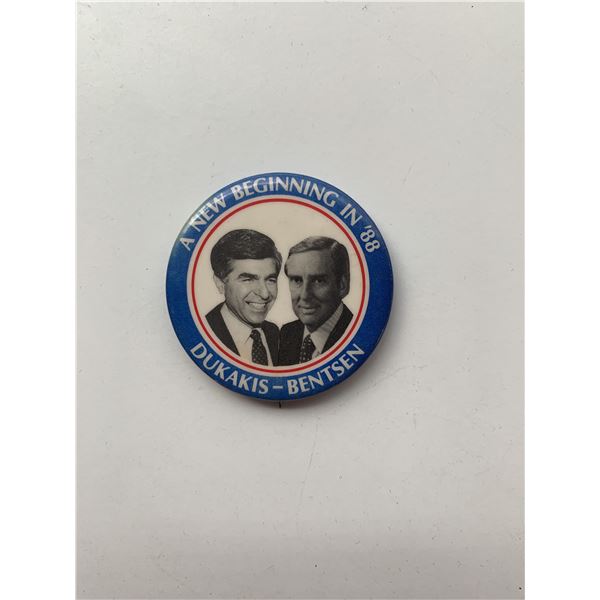 Michael Dukakis Presidential campaign button- 1988